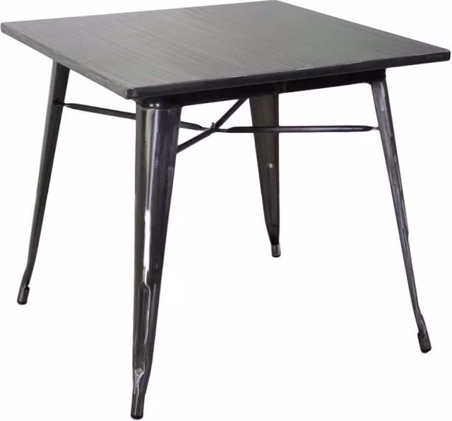Tavolo ferro new bristol galvanizzato quadro cm 80x80h76