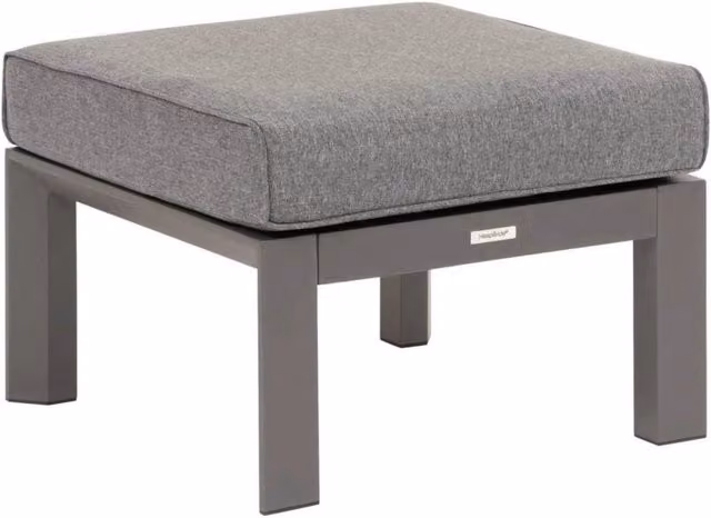 Tavolo da giardino rettangolare Hesperide in alluminio verniciato grigio con cuscini inclusi