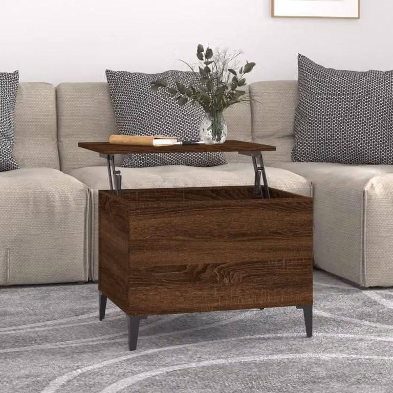 Maison Exclusive - Tavolino marrone effetto rovere 60x44,5x45 cm Materiale ligneo