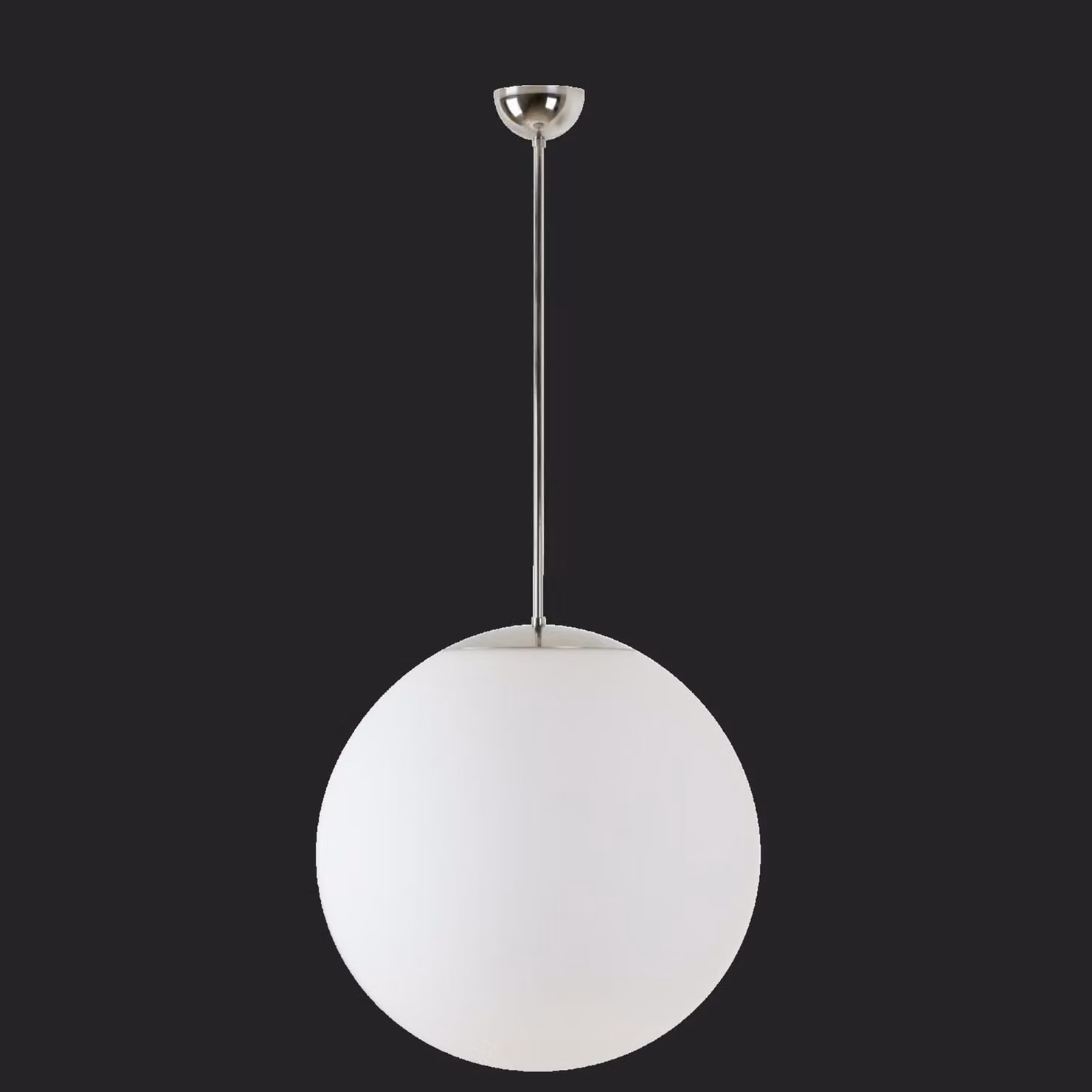 OSMONT ADR60177 ADRIA P4 apparecchio a sospensione in vetro acciaio inox lucido / bianco IP40 3000 K 41W LED combinazione di emergenza 3 h