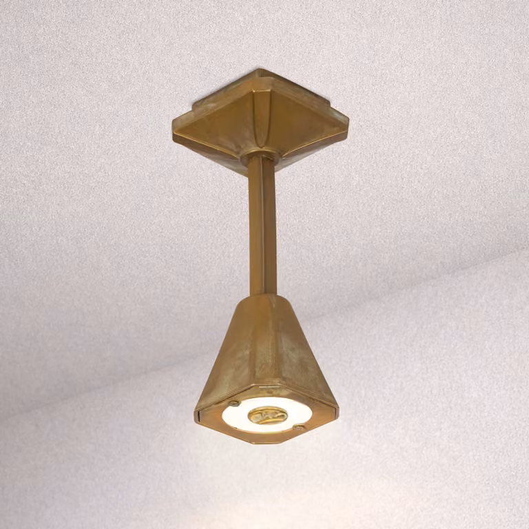 Moretti Luce Plafoniera LED da esterni Silva Frame, altezza 26 cm, ottone anticato Frame, Bronzo / Ottone antico, Ottone, Campagna / Rustiche, Plafoniera