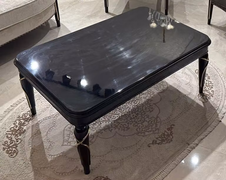 Casa Padrino tavolino barocco nero/oro 120 cm - Mobili in stile barocco