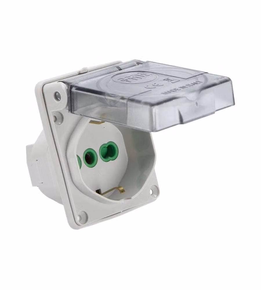 Fanton Presa da Incasso IP44 Bianco 53x65 mm Bipasso Italo-Tedesco