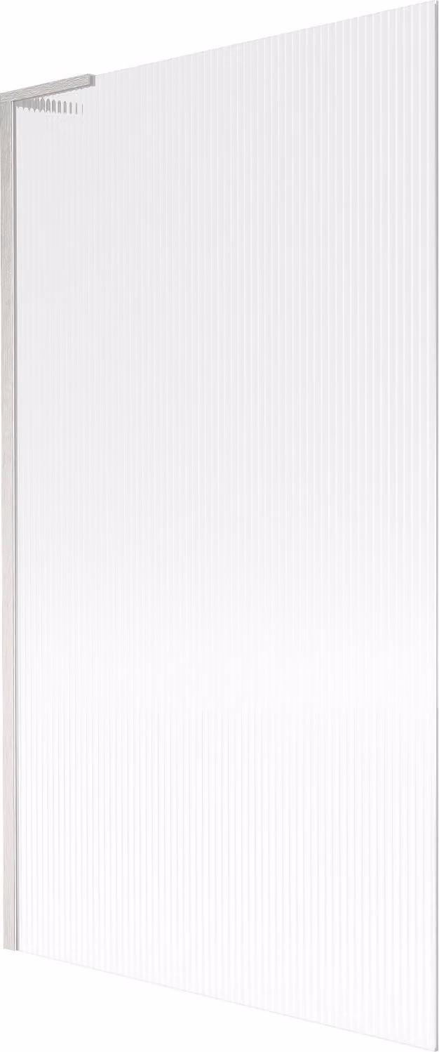 Mexen Next L parete vasca da bagno 1-anta 100 x 150 cm, strisce, nichel spazzolato - 895-100-000-03-09-97