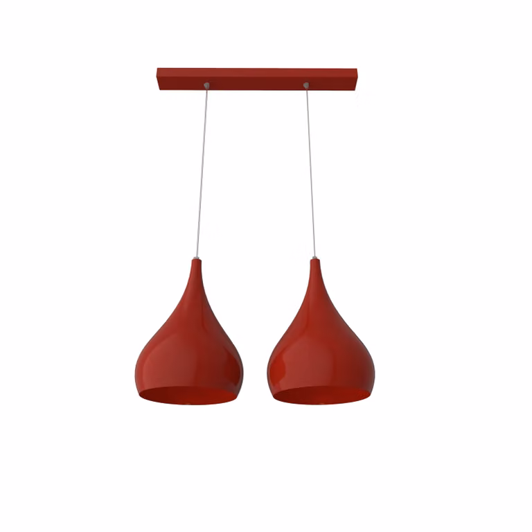 Lampada A Sospensione Calice Lineare X2 Monocolore Lucida