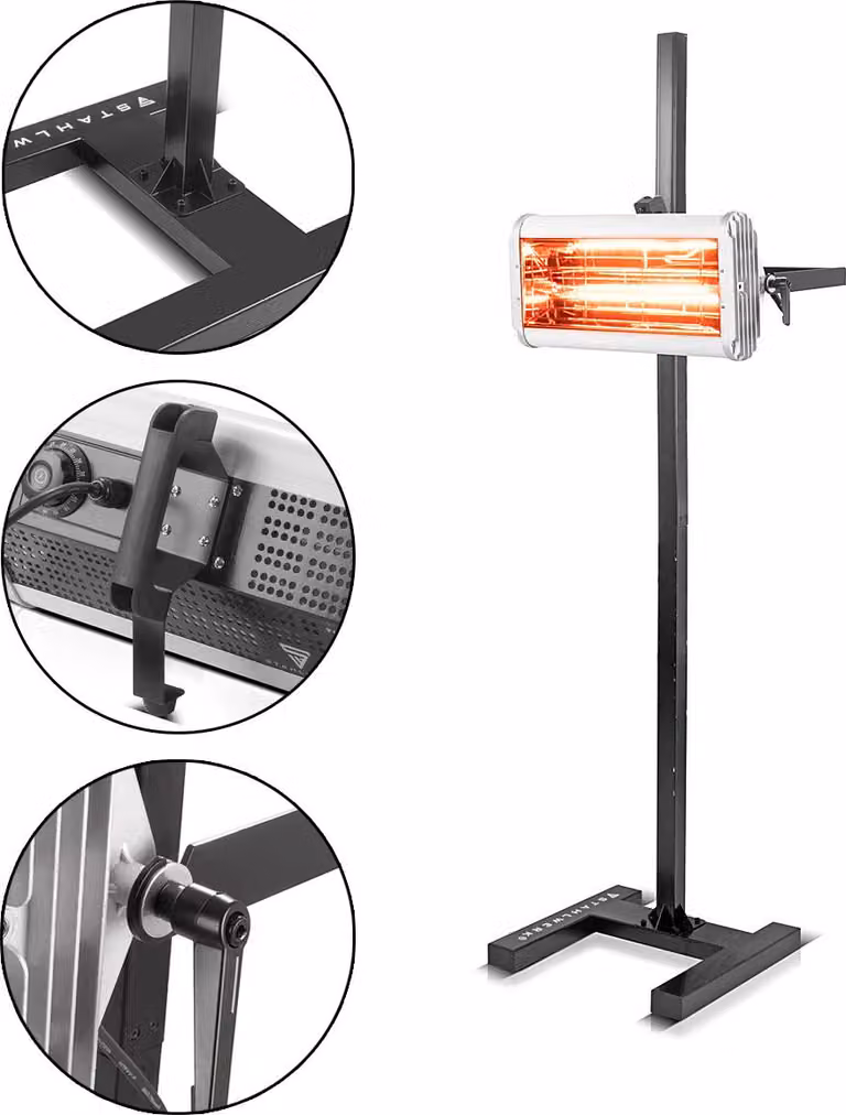 STAHLWERK Essiccatore a infrarossi IL-1200 ST con 1.200 watt e supporto