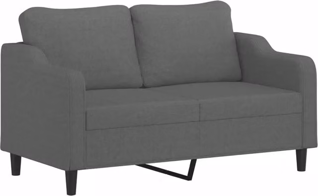 Divano | Divano da soggiorno | Sofa a 2 Posti Grigio Scuro 140 cm in Tessuto