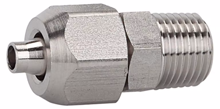 Raccordo a vite diritto Riegler, R 1/4 a., tubo 8/6, ES 1.4404