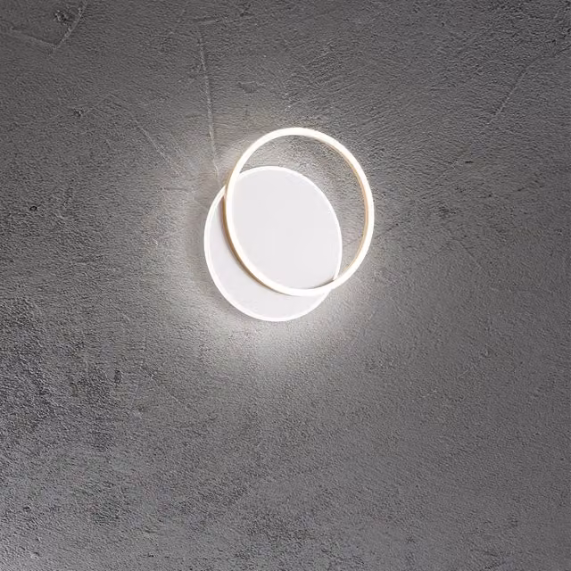 Plafoniera Moderna Orbit Alluminio Bianco Acrilico Oro Led 43W 3000K