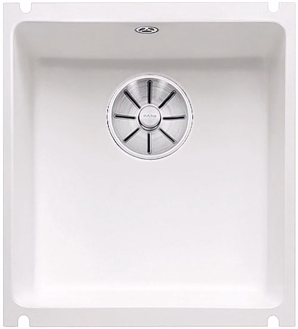 Lavello, forma rettangolare, in Silgranit, colore grigio-rossastro, 45 cm