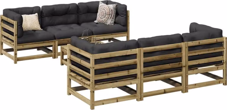Maison Exclusive - Set da giardino da 7 pezzi in legno di pino trattato