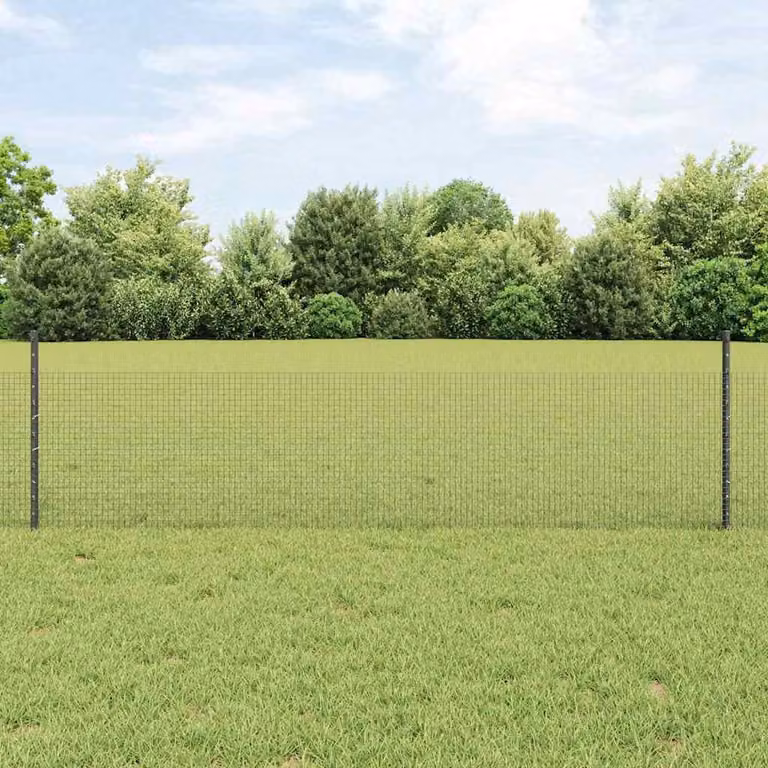 Maison Exclusive - Recinzione con paletto Grigio 0,5 x 100 m Acciaio e PVC