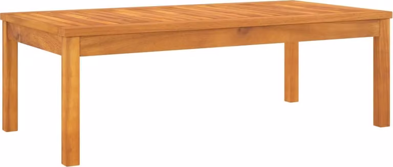Tavolino da Salotto 100x50x33 cm in Legno Massello di Acacia