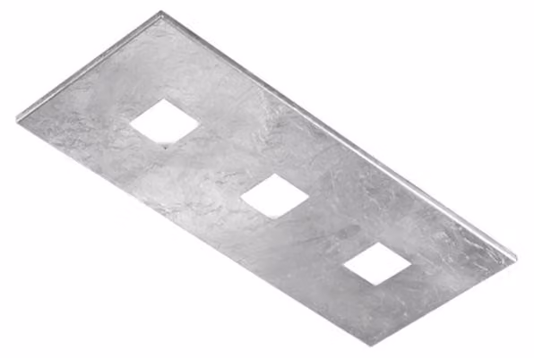 Plafoniera Contemporanea Sparta Metallo Foglia Argento 3 Luci Gx53