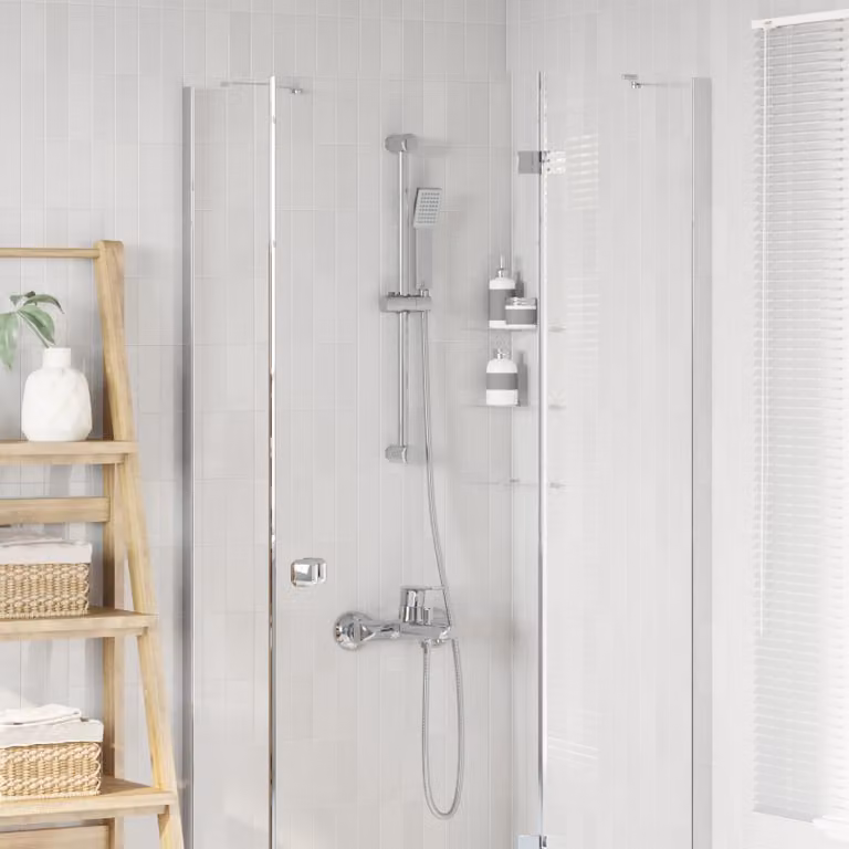Set di Sistema Doccia vidaXL in Acciaio Inox Cromato con Colonna Rigida da 70 cm