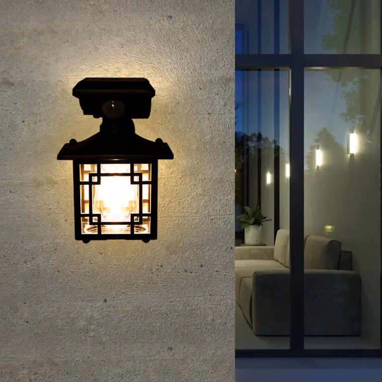Lampada solare da esterno con sensore di movimento, grado di protezione IP65, confezione singola