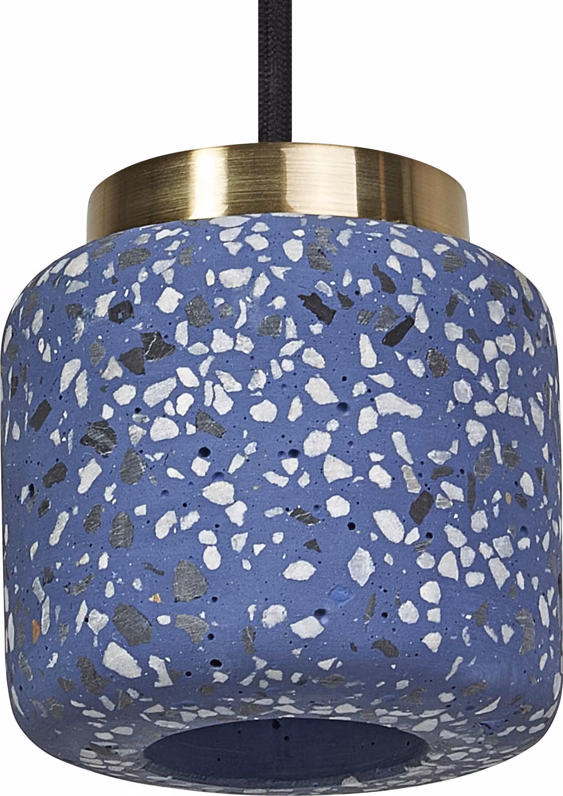 OSRAM Decor Terrazzo lampada a sospensione decorativa con accenti dorati, 100 mm, con base a innesto GU10, blu