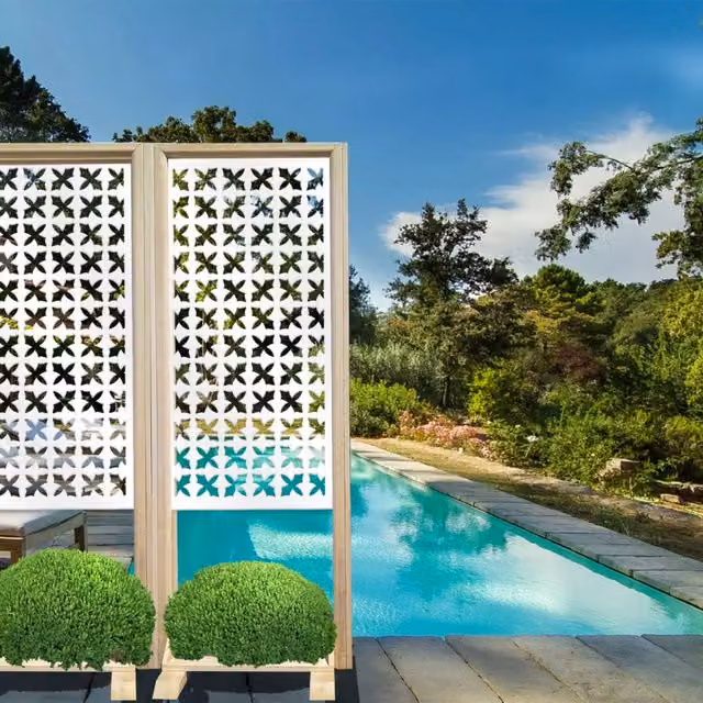 Signorbit Separè Paravento Modulabile in Legno e PVC Bianco H: 190 cm, L: 70 cm, P: 50 cm