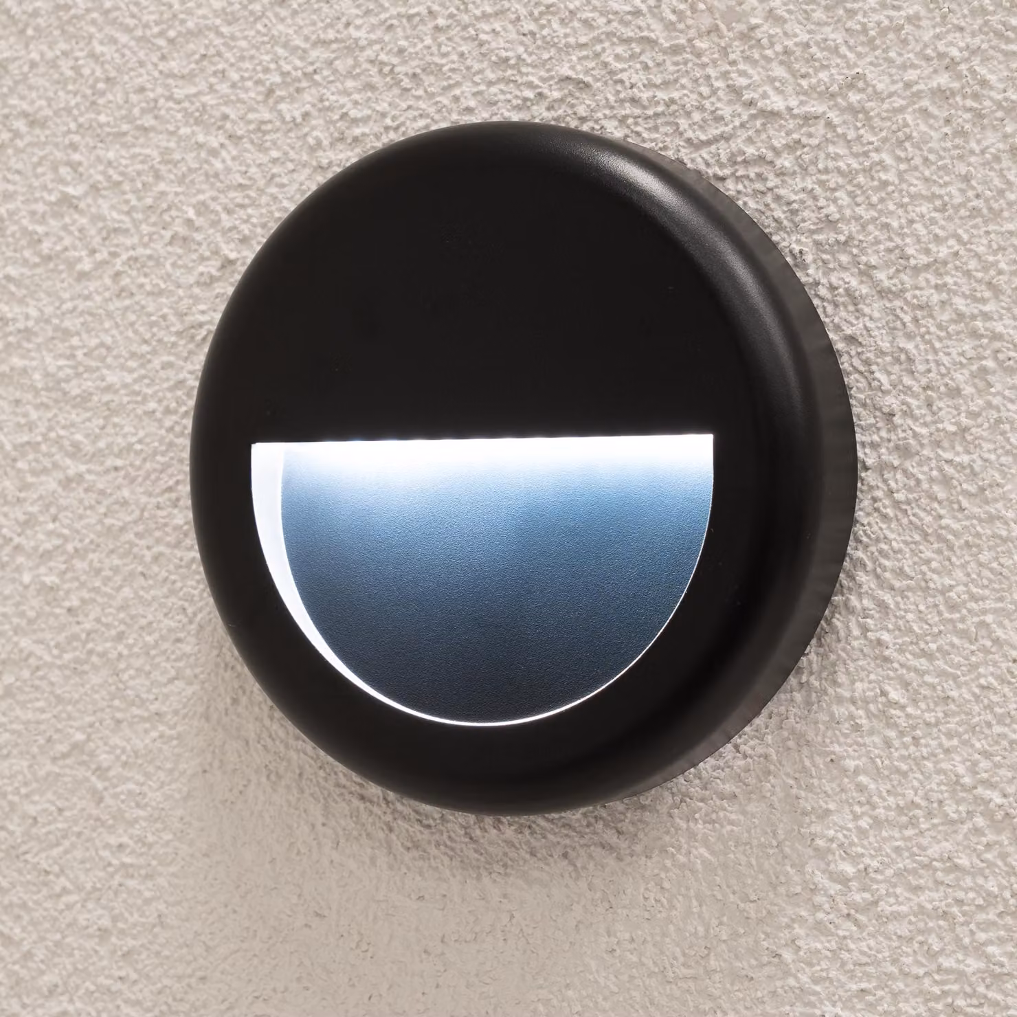 LUMILED Lampada da parete a LED 4W 440lm CCT 3000 - 6500K IP65 Impermeabile Rotondo Nero Illuminazione scale interne all'aperto Illuminazione a parete moderna Giardino Casa Corridoio Impermeabile Efficienza energetica 230V per terrazza Balcone Facciata