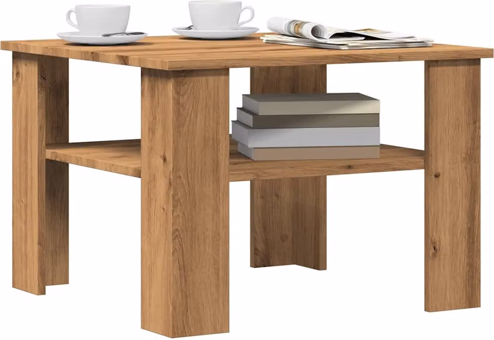 Maison Exclusive - Tavolino Artisan in rovere 60x60x42 cm Materiale ligneo