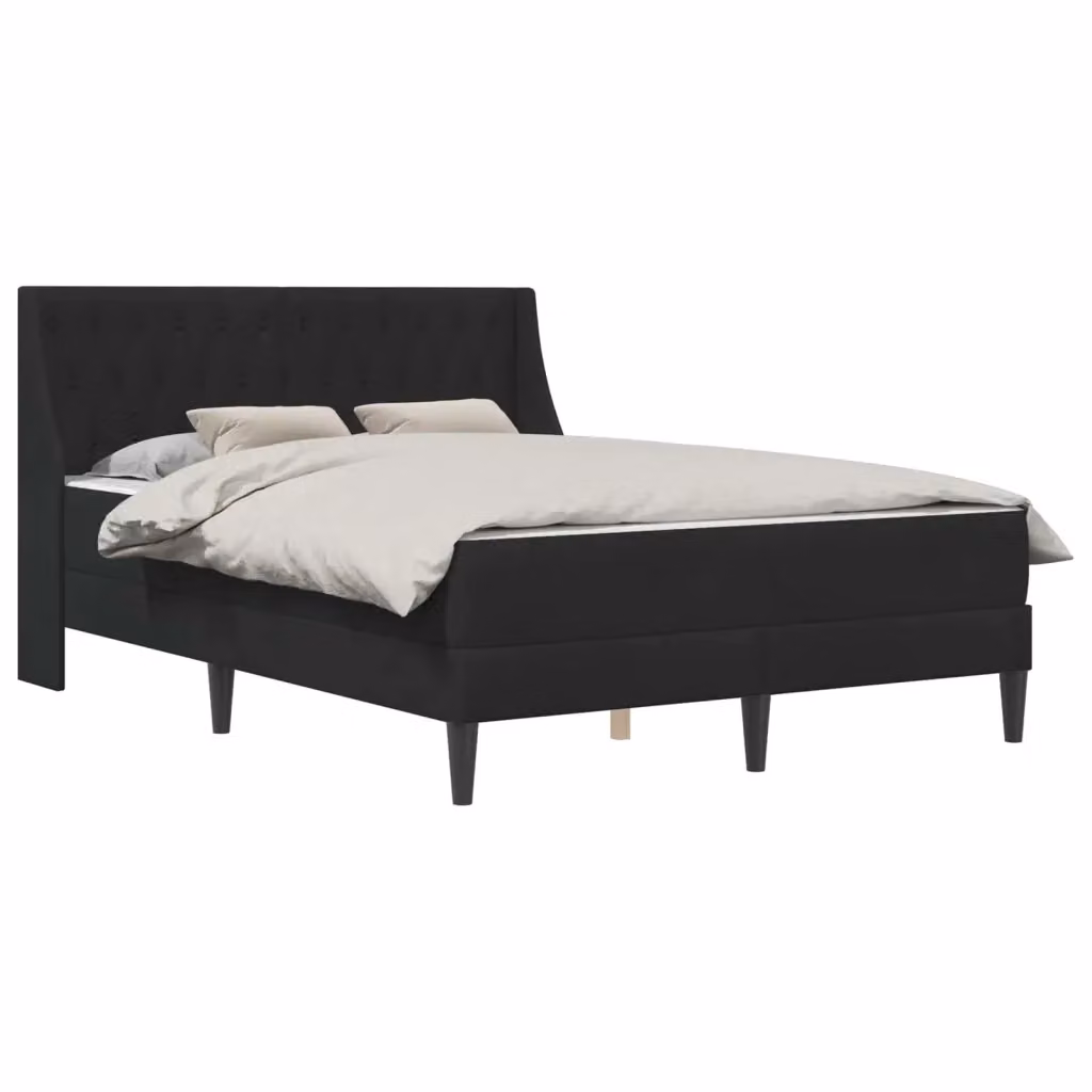 Struttura letto con materasso vidaXL in velluto nero L/P/H: 200 x 120 x 41 cm – 2