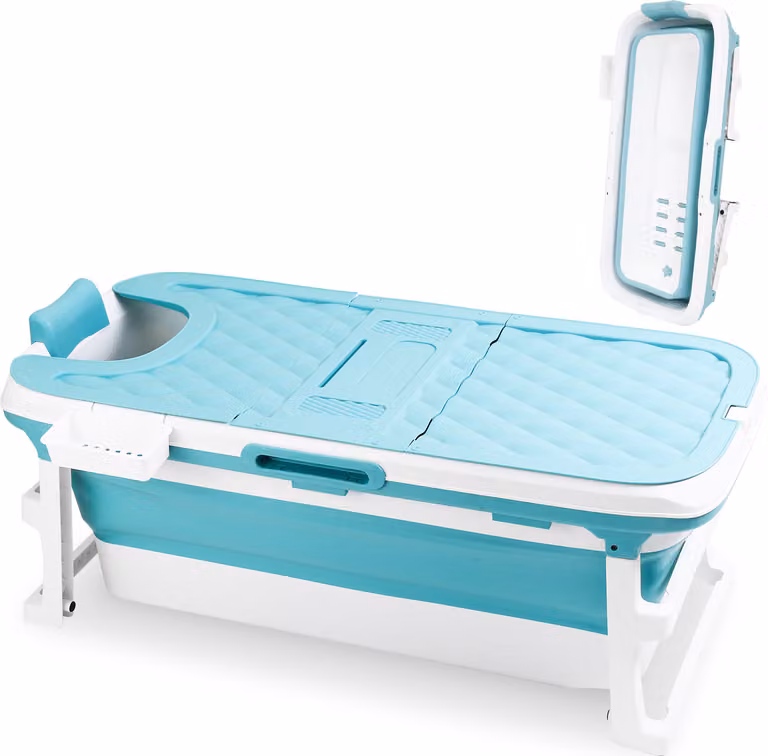 Jopassy Vasca da bagno per adulti Pratica e portatile con cuscino per il collo per il bagno Adatto Spa mobile per adulti 149cm