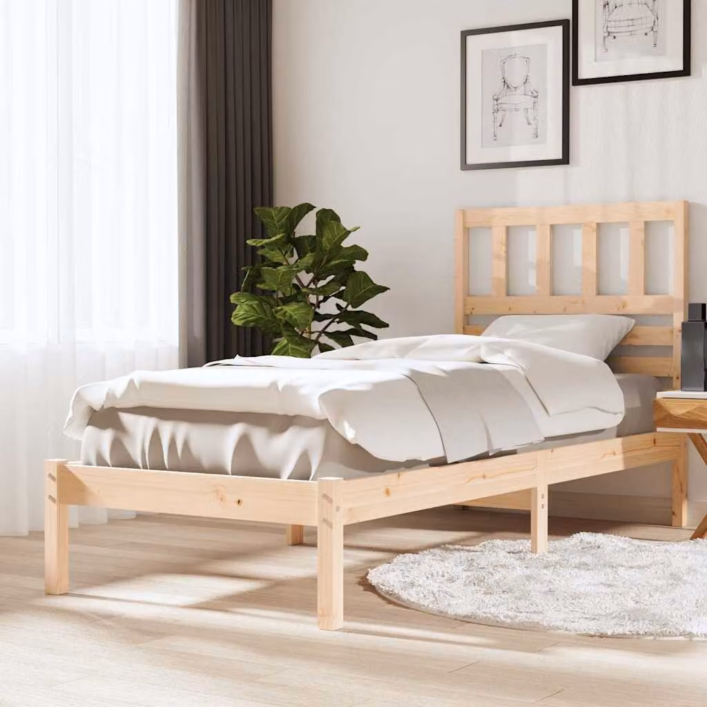 vidaXL Giroletto Singolo in Legno Massello di Pino, L/P: 90 x 190 cm
