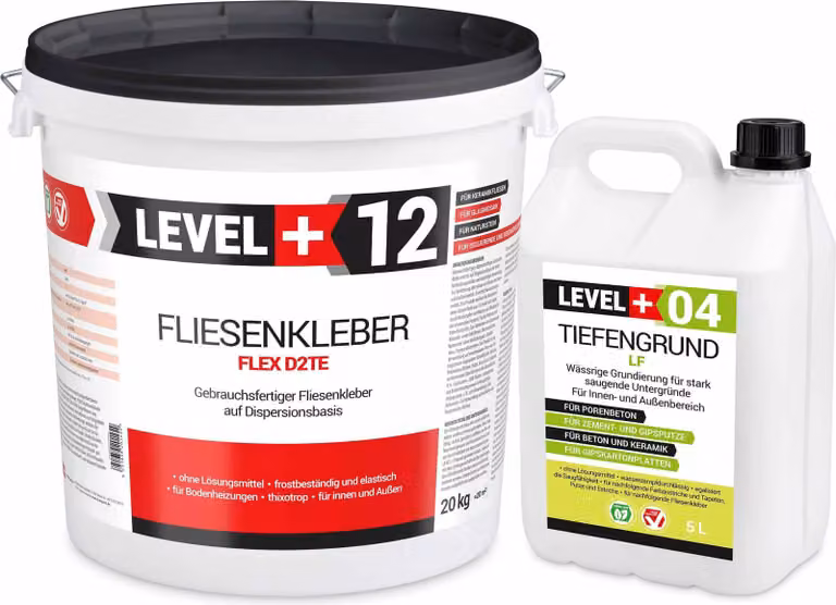 Piastrelle pronte all'uso 20 kg + primer penetrante 5 L + colla per pietra naturale Flexi HQ SET208