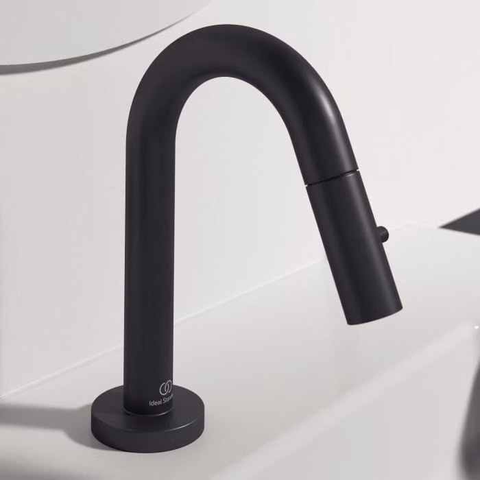 Ideal Standard Ceraline, rubinetto a colonna, sporgenza 126 mm F2842XG Nero