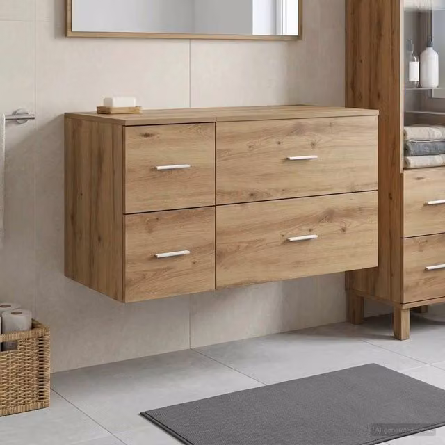 Set di mobili per il bagno 2 pz Rovere Artigianale 3404023