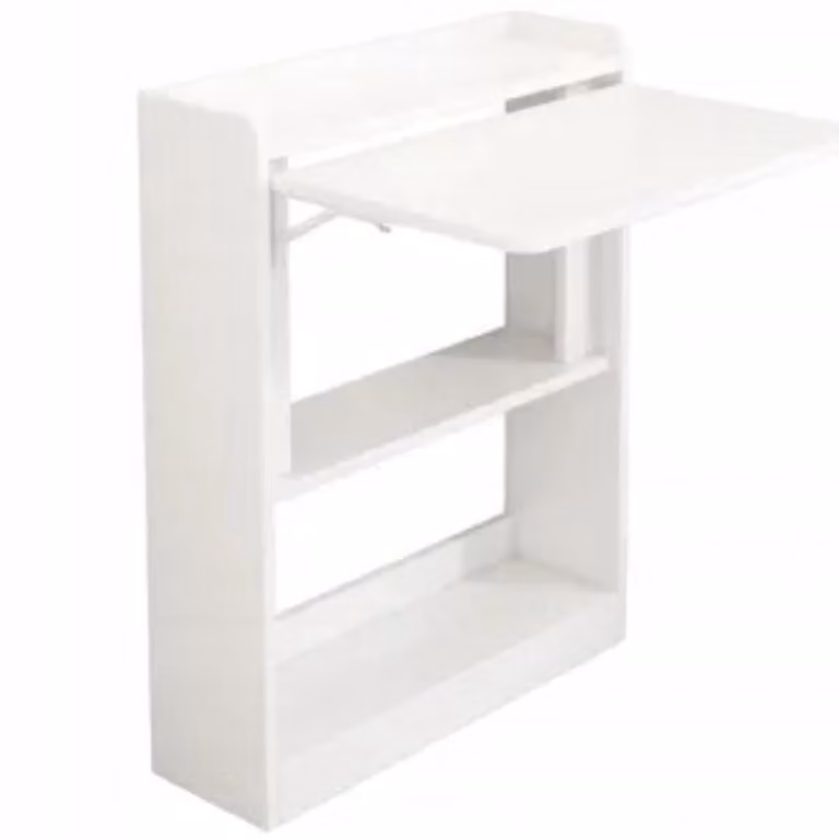 Tavolo da parete pieghevole, mobile bianco, scaffale, rack, tavolo moderno per computer portatili