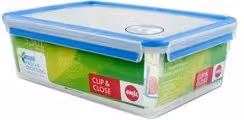 Contenitore per alimenti clip & close emsa azzurro e trasparente 5,5 l