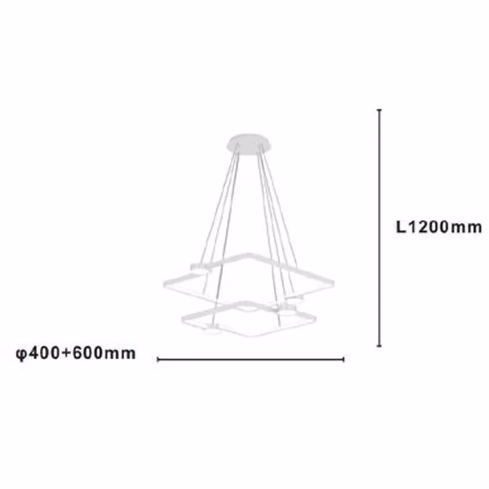 Lampadario a sospensione LED Trade Shop Design Moderno Bianco con Telecomando e Timer 60W – 2