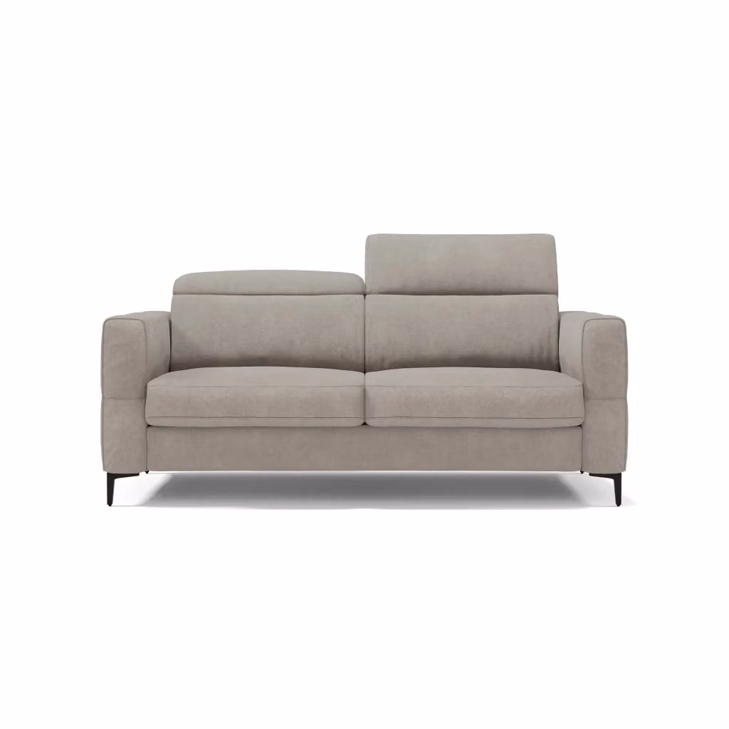 Divano letto Gardenia grigio chiaro con poggiatesta reclinabili e rivestimento impermeabile, L: 178 cm, Materasso: 120 x 197 cm, H: 18 cm – 2