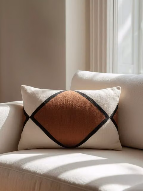 Cuscino Bite Kenay Home marrone con rivestimento in cotone lavabile L: 60 cm, P: 40 cm, H: 40 cm