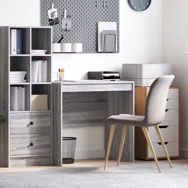 Scrivania vidaXL Grigio, L 80 cm x P 50 cm x H 76 cm