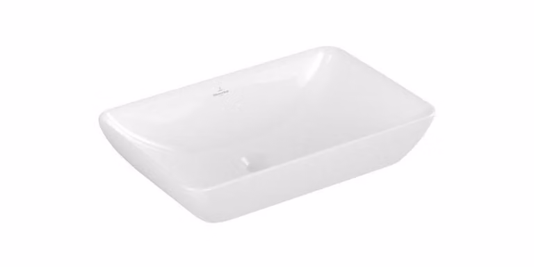 Villeroy & Boch Venticello lavabo à poser semi-encastré, sans trou pour robinetterie, avec trop-plein, 550x360mm, 41135501, 41135501