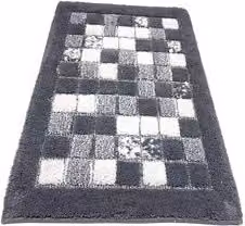 Tappeto da bagno MOSAICO Antracite e Bianco L: 110 cm, P: 60 cm