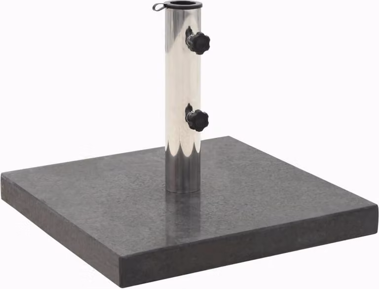 Base per Ombrellone in Granito 28,5 kg Quadrata Nera