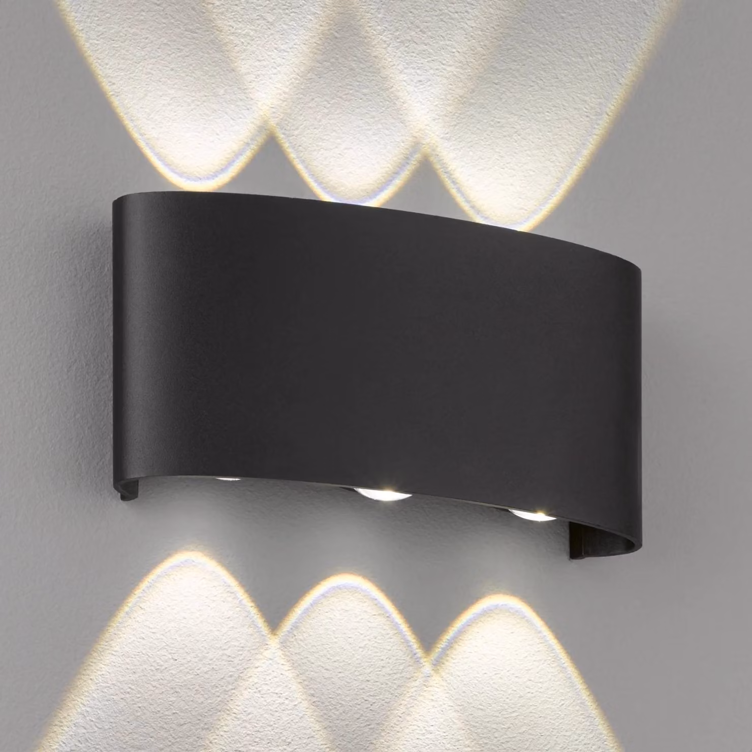 FISCHER & HONSEL Applique da esterni a LED Berlin, Nero, Metallo, Moderno, Applique LED da esterni