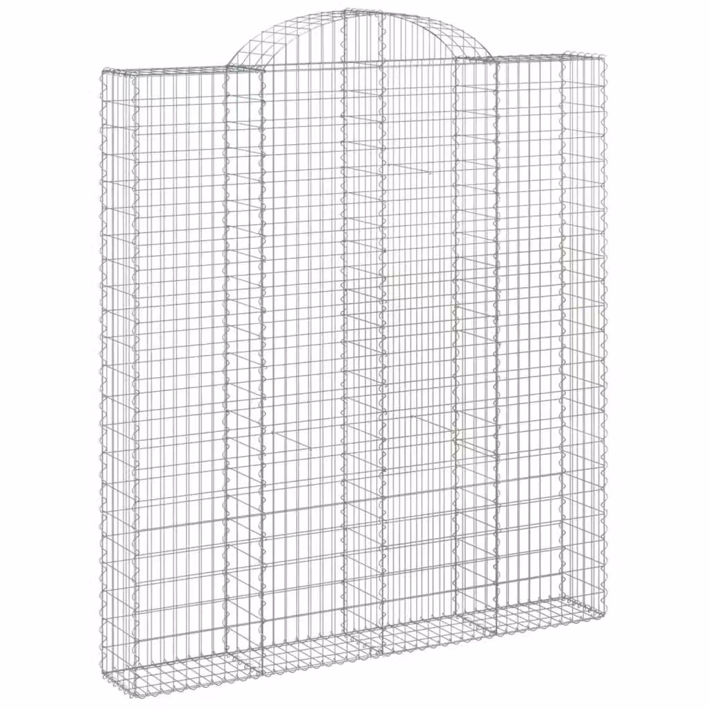 Cesto Gabbione ad Arco Videx in Acciaio Zincato Grigio L: 200 cm, P: 30 cm, H: 220/240 cm – 2