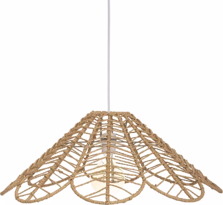 Atmosphera | Lampada a sospensione - 58 cm - Metallo con carta - Stile boho - Fatta a mano - Materiale naturale