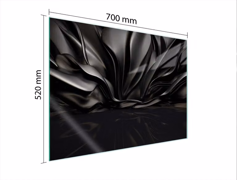 Piastra Di Protezione Del Vetro Per Il Cuore 70X52 Pattern