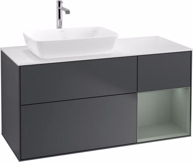 V&B mobile da parete Finion 120cm, Pl w m, Rg Ol m Lac, md bl. m Lac