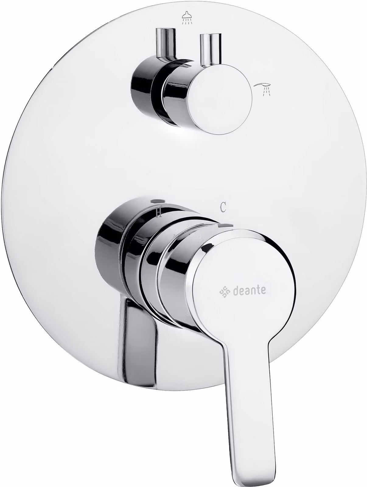 Concealed shower mixer with shower switch
