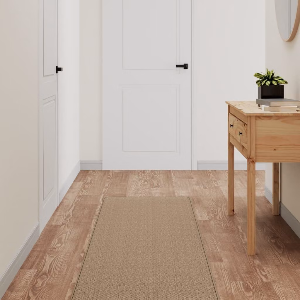vidaXL Tappeto Corsia Aspetto Sisal Colore Sabbia L 300 cm x P 50 cm