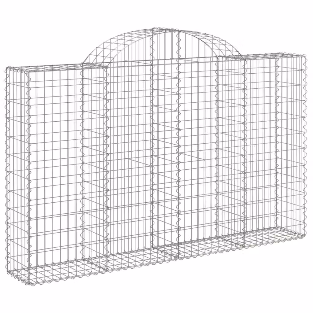 Cesto Gabbione ad Arco 200x30x120/140 cm Ferro Zincato