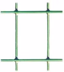Rete elettrosaldata T-REX in acciaio zincata e plastificata in PVC colore verde, rotolo da 25 m