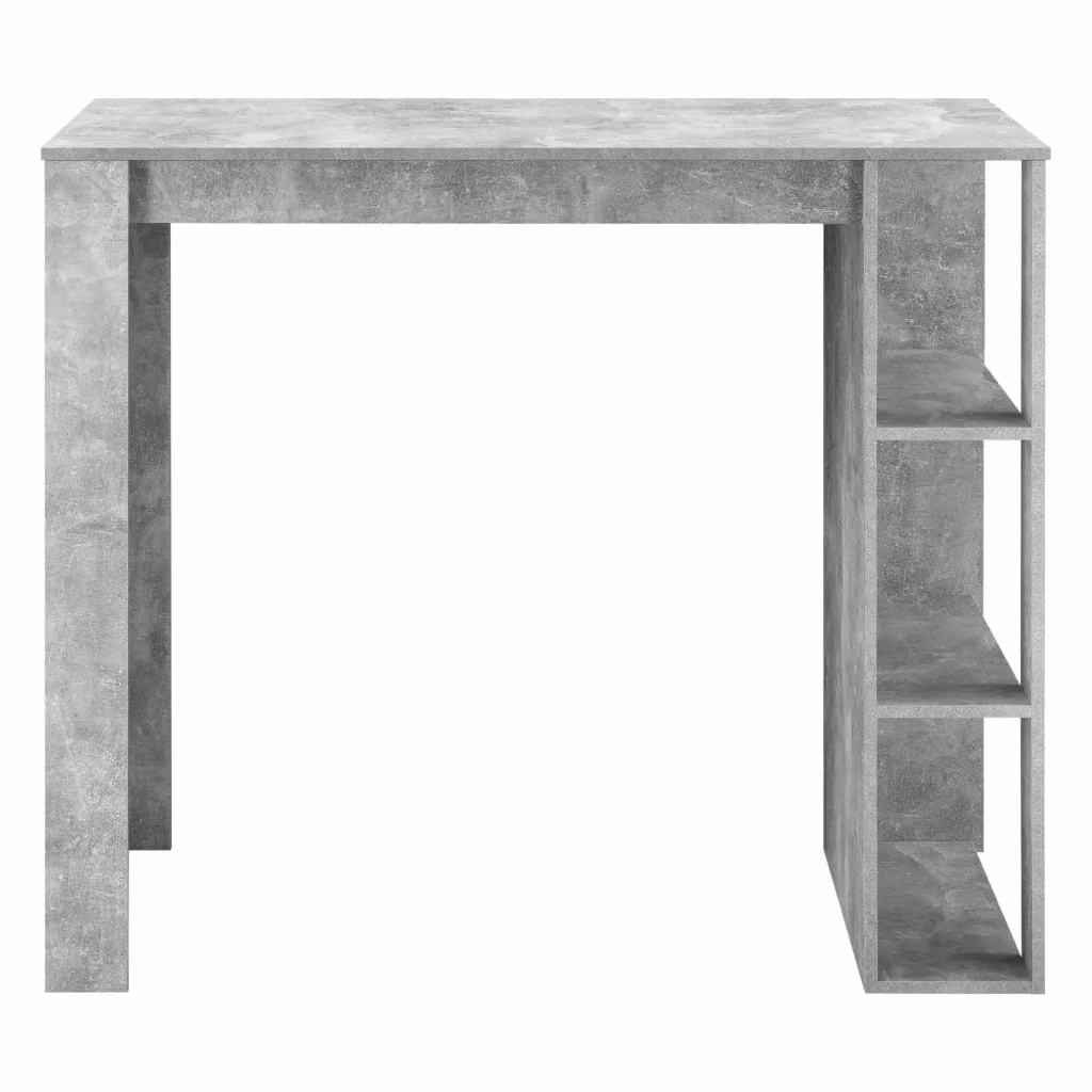 Tavolo da bar en.casa design con 3 ripiani in MDF effetto cemento grigio L: 110 cm, P: 50 cm, H: 103 cm – 2