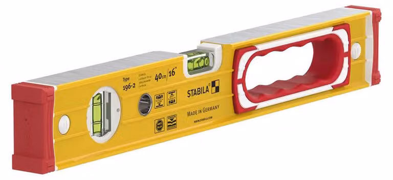 Livella a bolla in lega leggera Stabila, modello 196-2, 40 cm. Misurazione ad alta precisione. 15898